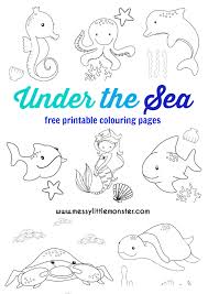 Download this adorable dog printable to delight your child. Under The Sea Colouring Pages Messy Little Monster