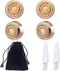 Amazon.com: LinMei Women Facial Hair Remover Replacement Heads Generation 2  for Finishing Touch Flawless Facial Hair Removal Tool 18K Gold Plated Rose  Gold (Shaver Head 4PCS + Velvet Bag + 2 Brushes) :