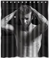 Justin Bieber Bare Chest Shower Curtain Celebrithings Justin Bieber Justin Bare