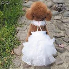Clothing For Dogs Pet Puppy Dog Clothes Cotton Beading Wedding Dog Dress Xs Xl Dog Wedding Dress Puppy Dress Pet Dress