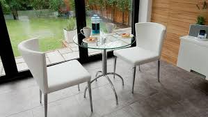 Dining Room Round Glass Dinette Table White Leather Dining Chair Tiles Blue Coffee Maker Glass Win Small Dining Room Set Small Round Kitchen Table Dinette Sets