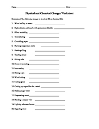 You can pay attention to the example worksheets physical and chemical properties changes vs on this page. Physical And Chemical Change Worksheet Chemical And Physical Changes Chemical Changes Chemistry Lessons