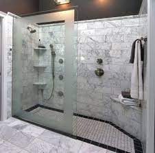 Bathroom Design With Walk In Shower Ideas And Nice Tiling Combination Shower Remodel Modern Bathroom Design Bathroom Remodel Shower