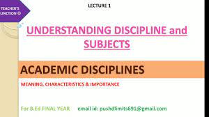 And being discipline in life can have the major effects on our professional career as well and definitely makes us climb the ladder of success by being at the right. Academic Disciplines Youtube