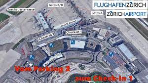 Airport shuttle parking parkhaus zürich. Zurich Airport Walking From Parking P2 To Check In 1 Youtube