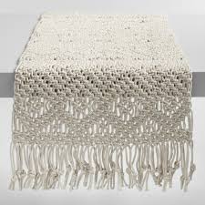 Natural Macrame Table Runner Macrame Table Runner Macrame Macrame Patterns