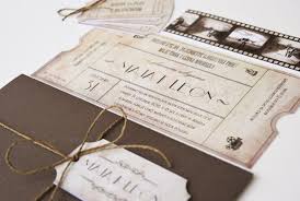 Vintage Cinema Movie Ticket Wedding Invitation Personalized Etsy Ticket Wedding Invitations Creative Wedding Invitations Movie Ticket Wedding Invitations