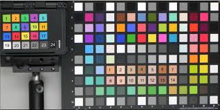 nist cqs color test chart left and x rite digital