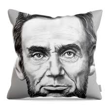 President Abe Lincoln Throw Pillow by Murphy Elliott