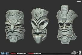 Tiki Mask 3d Buscar Con Google Tiki Faces Tiki Mask Tiki Art