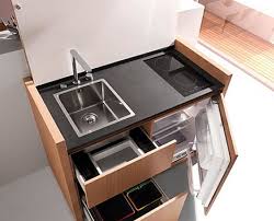 In some motel and hotel rooms, small apartments, college dormitories, or office buildings, a kitchenette consists of a small refrigerator, a microwave oven, and sometimes a sink. Compact Kitchenette Cools Cooks Cleans Designs Ideas On Dornob