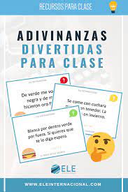 Juegos Adivinanzas En Clase De Idiomas Descargables Para Clase De Espanol Juegos Para Pensar Juegos De Vocabulario Juegos De Adivinanzas Juegos De Gramatica