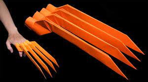 Easy Origami Wolverine Claw Design By Torself Youtube Origami Easy Wolverine Claws Origami Art