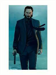 John Wick Art Print By Mjtulloch Keanu Reeves John Wick Keanu Reeves John Wick Movie