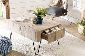table basse avec tiroirs teck pieds epingle 90x60 cm jaipur table basse tiroir table basse table basse bois