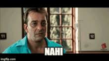 Sanjay Dutt Nahi Gif Munna Bhai 1 New Gif Funny Vines Youtube Funny Dialogues First Youtube Video Ideas