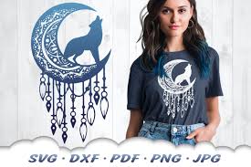 Download Mandala Dreamcatcher Wolf Svg Dxf Cut Files 1318546 Cut Files Design Bundles