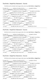 Open The Brackets And Use The Past Perfect Tense Past Perfect Simple Past Statements Exercise Br Put The Verbs In Brackets Into The Gaps In The Co English Phrases Learn English Grammar Grammar Lessons