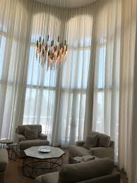 Curtains for double height windows. Drapery Custom Drapery And Curtains Miami Decosol