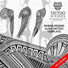 Reigns' first tattoo was his shoulder piece, which was done in pensacola florida, later redone by mike fatutoa (his regular tattoo artist). Roman Reigns Vector Tattoo Template Stencil Tattoo Wizards