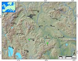As observed on the physical map of the country above, macedonia is an elevated plateau of large, rolling hills and deep valleys. Map Of North Macedonia Showing The Two Localities Where Sellaphora Download Scientific Diagram