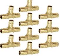 PLUMBFLEX 1/2 in. Brass PEX x PEX x PEX Barb Tee Pipe ...