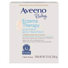Aveeno baby calming comfort bath & lotion set with natural. Aveeno Baby Eczema Therapy Soothing Bath Treatment For Relief Of Dry Itchy And Irritated Skin Made With Soothing Natural Colloidal Oatmeal 5 Ct Walmart Com Walmart Com