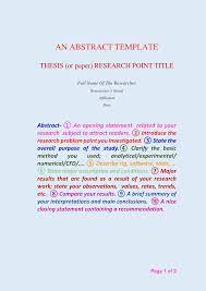 It should also suggest any implications or applications of the research you discuss in the paper. Pdf An English Abstract Template