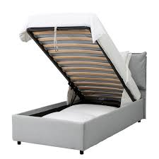 · letto super king size: Gressvik Struttura Letto Con Contenitore Grigio Chiaro Ikea It