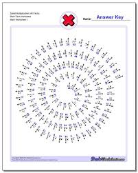 Spiral Multiplication Facts