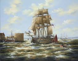 Este hecho, aparentemente sencillo, ha entrado de manera sublime en la historia patria.… El Hms Victory En Portsmouth 1805 By Ken Hammond Despues De La Persecucion De Nelson Por El Atlantico A Las Flotas Franc Portsmouth Siglo Xvii 15 De Agosto