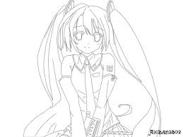 Miku hatsune coloring pages are a fun way for kids of all ages to develop creativity, focus, motor skills and color recognition. Miku Hatsune Coloring Pages