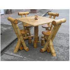20l x 19w x 28h inchesfun and convenient bamboo folding tablehidden folding hardwaregolden bamboo tone. Brown Modern Bamboo Dining Table Set For Hotel Rs 25000 Unit Artkeval Id 19425011697