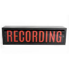 Light Up Recording Sign England At Home Light Box Light Box Sign Illuminated Signs