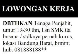 Maybe you would like to learn more about one of these? 7 Contoh Iklan Baris Lowongan Kerja Singkat Dan Penjelasannya
