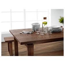 Morbylanga Table Oak Veneer Brown Stained Length 86 5 8 Ikea Stained Table Durable Table Ikea Table