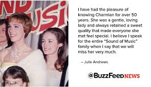 Charmian carr, known for her role as liesl in the film version of the sound of music has died at the age of 73. Claudia Koerner On Twitter Julie Andrews Reacts To The Death Of Charmian Carr Who Played Liesl Von Trapp In The Sound Of Music Https T Co Lvybuzxc1r Https T Co Koemmx74bk