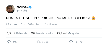 Saio toda arrumada, dos pés a cabeça. Karol G Lanzo Bichota Y Te Explicamos Que Significa Ese Titulo