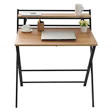 This Foldable Desk Is Great For Working From Home And It S Under 100 In 2020 Desks For Small Spaces Computer Desk With Shelves Small Computer Desk
