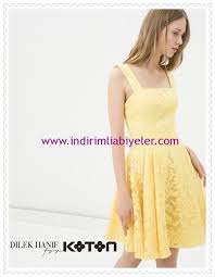 Dilek Hanif For Koton Sari Kalin Askili Mini Abiye Elbise Elbise The Dress Elbiseler