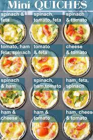 Mini Quiches 12 Ways Mini Quiche Breakfast Recipes Easy Mini Quiche Recipes
