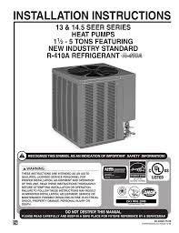 rheem heat pump installation manual manualzz com