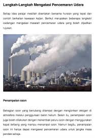 Proses hujan asam akibat pencemaran udara. Cadangan Mengatasi Pencemaran Udara