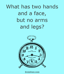 Brain Teaser Kids Riddles Logic Puzzle What Has Two Hands And A Face Riddle What Has Two Hands Brain Teasers Brain Teasers Riddles Brain Teasers For Kids
