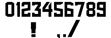 Make a great looking football field stencils with stylish numbers: Ncaa Baylor Bears Football Schriftart Ffonts Net