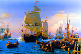 Dutch Squadron Sailign To The Battle Anglo Dutch War Korsan Gemileri Gemi