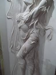 It has the consistency of cake frosting. Bas Relief Quot Arka Quot Relief Plaster Art Plaster Wall Art Plaster Sculpture
