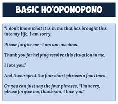 Introduccinqu es hoponoponohooponopono es una tcnica de sanacin que deriva de las enseanzasdel dr.lhaleakala hew len basada en la tradicin y creenciashawaianas. 49 Ho Oponopono Ideas Forgiveness Energy Healing Healing