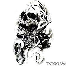 Check spelling or type a new query. Tatouage Ephemere Tete De Mort Et Pistolet Tatooshop