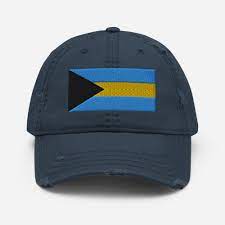 Bahamas Flag Distressed Hat Vintage Bahamian Flag Hat Bahama Etsy